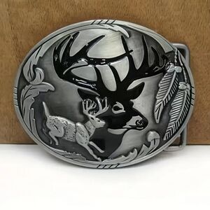 New deer nature hunting men's belt buckle